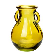 AKCIA! FĽAŠA Sitia váza z recyklovaného skla žltá - v16xh12cm - Váza | FLORASYSTEM