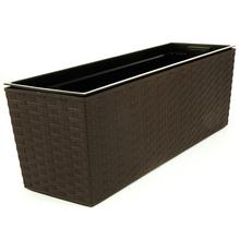 XXX625 truhlík + VKLAD BEGONIA RATTAN mokka 19x56x19cm - S vkladem | FLORASYSTEM