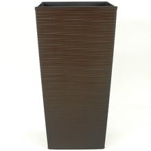 588 OBAL + VKLAD Finezja DLUTO mokka 19x19xh36CM - Štvorcový vysoký s vkladom | FLORASYSTEM