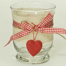 AKCE! VÁZA SKLO ZDOB.SRDCE 9X9X11 CM - Váza | FLORASYSTEM