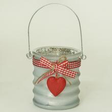 AKCE! POHÁR SKLO ZDOB.SRDCE 8x9 CM - Svietniky | FLORASYSTEM