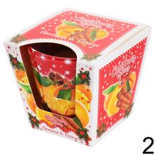 Vianočné voňavé sviečky v skle s príchuťou škorice a pomaranča.