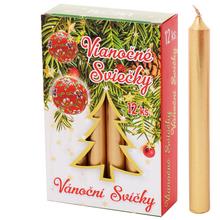 VÁNOČNÍ SVÍČKY ZLATÉ 12/115 - Špic | FLORASYSTEM