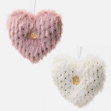 ZÁVĚS SRDCE kožíšek MIX 11x10CM - Závěsy ostatní | FLORASYSTEM