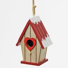 ZÁVĚS budku ČERVENÁ SRDCE 8,5X5,5X12,5CM - Domek | FLORASYSTEM