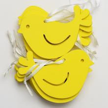 PTÁČEK EVA S / 12 8,5X5,5X0,5CM ŽL - Výřezy celoroční | FLORASYSTEM