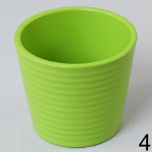 Sada keramických obalov na kaktusy v rôznych farbách.