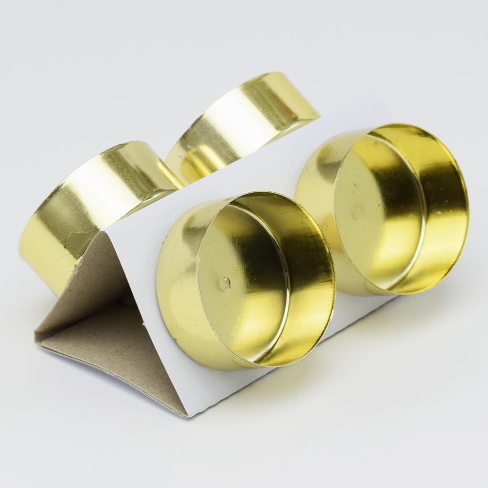 Hroty na čajovou svíčku v mixu zlaté a stříbrné barvy.