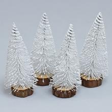 VIAN.STROMČEK BIELA GLIT. NA PNI 10CM S/4 - Stromek | FLORASYSTEM