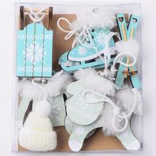 DREVENÝ ZÁVES MIX ZELENÁ S/6 13x11x2CM  - FLORASYSTEM