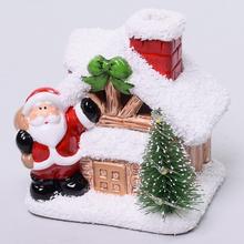 LED SANTA DOM KERAMIKA 8,4x7x8CM - Keramika do 10cm | FLORASYSTEM