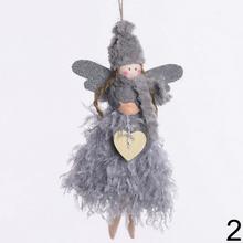Sivý anjel mix 24 cm na zavesenie.