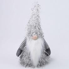 LED SANTA SIVÝ 38CM - Mikuláš | FLORASYSTEM