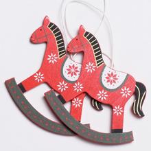 ZÁVĚS KONÍK S / 2 ČERVENÝ 9,3x9,3x0,5 CM - FLORASYSTEM