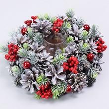 Svícen ŠIŠKA + BOBULE 20x6,5CM - FLORASYSTEM