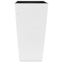 591 OBAL + VKLAD Finezja DLUTO BÍLÝ 40x40x75,3CM - Štvorcový vysoký s vkladom | FLORASYSTEM