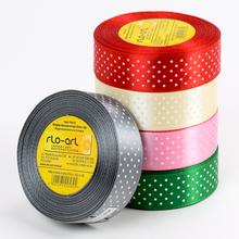 AKCIA! Stuha bodky 2,5cm x 25y - Saténové | FLORASYSTEM