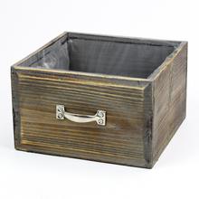 281FL/S DEBNIČKA DREVO ŠEDO BIELA L:21*21*13H  - Dřevěné bedýnky | FLORASYSTEM