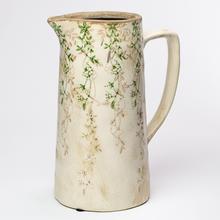 DŽBÁN KERAMIKA VZOR ZELENÝ 20,5x13,5x25,5CM SUPER CENA! - FLORASYSTEM