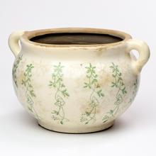 OBAL S UŠAMI KERAMIKA VZOR ZELENÁ 20,5x16,5x12CM SUPER CENA! - FLORASYSTEM