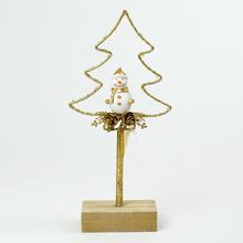 AKCIA! STROM LED NA PODSTAVCI KOV ZLATÝ 26x12x5CM  - Stromek | FLORASYSTEM