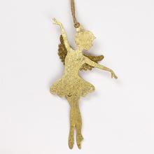 BALERÍNA ZÁVES KOV ZLATÁ 14,5x7,5x1,5CM - Andílek, panenka | FLORASYSTEM