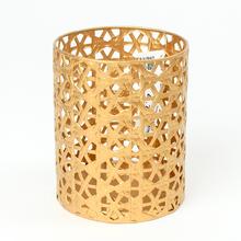 LAMPÁŠ KOV ZLATÝ  9,5x9,5x11CM - Svietniky vianočné | FLORASYSTEM