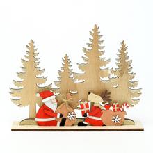 STROMY SANTA JELEŇ DREVO NATUR/ČERV 22x4x17,5CM - Dekorace ostatní | FLORASYSTEM