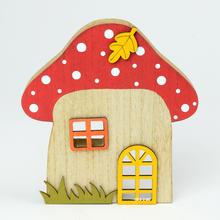 DOM MUCHOTRÁVKA DREVO 13x2x15CM - Ostatní podzimní | FLORASYSTEM