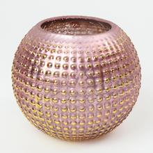 AKCIA! SVIETNIK SKLO SV.FIALOVÝ 15x14CM - FLORASYSTEM