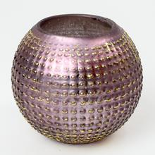 AKCIA! SVIETNIK SKLO FIALOVÝ 11x10CM - FLORASYSTEM