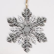 ZÁVES VLOČKA DREVO STRIEB 18x15x0,7CM - FLORASYSTEM