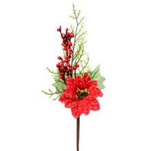 ZÁPICH POINSETIA ŠÍPKY 20CM - Bobule červené | FLORASYSTEM