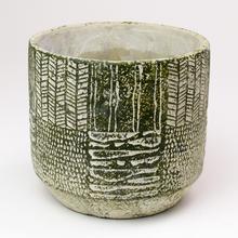 AKCIA OBAL Lynn pot round green - h16xd17cm - Cement | FLORASYSTEM