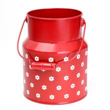 VÁZA KONVA KOV ČERVENÁ KVETY V:18/27,5x12CM  - Kovové nádoby | FLORASYSTEM