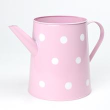 VÁZA KRHLA KOV RUŽOVÁ VEĽKÉ BODKY V:18x13CM SUPER CENA! - FLORASYSTEM