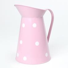 VÁZA DŽBÁN KOV RUŽOVÁ VEĽKÉ BODKYV:22x12,5CM - FLORASYSTEM