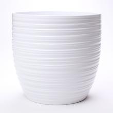 OBAL BERGAMO WHITE GLZ 21CM - Obaly bez dírky | FLORASYSTEM