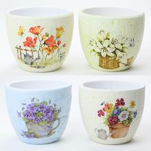 390FL/S KVETINÁČ VZOR KVETY 13,5x13,5x11CM - FLORASYSTEM