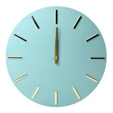 AKCIA!! HODINY  Brixen nástenné hodiny 35,5x4cm hliníkové modré - Foto0
