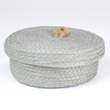 AKCIA! KOŠÍK PAPIEROVÉ viečko GRIJS VEĽKÝ 27cm - Proutené obaly | FLORASYSTEM