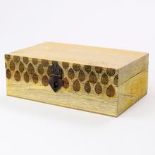 BOX W LID MANGO WOOD stredný A65000970 23x14x8cm - Drevené bedničky | FLORASYSTEM