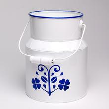 VÁZA KONVA S RÚČKOU KOV  MODROTLAČ 1 V:18/27,5x12CM SUPER CENA! - FLORASYSTEM