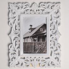 AKCIA! FOTORÁMIK ORNAMENT DREVO 25,5x1x20,5CM BIELY  - FLORASYSTEM