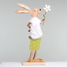 ZAJAČICA S KVETOM DREVO 12x5x24,5CM ZELENÁ - FLORASYSTEM