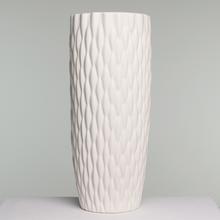 VÁZA BIELA PORC. 10*10*24.5CM - Keramika jednofarebná interiérová | FLORASYSTEM