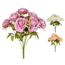 KYTICA RUŽA x9 3F 50cm SUPER CENA! - Růže kytice | FLORASYSTEM