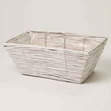 OBAL HRAN.PRÚTIE BIELY 43x22x16CM - Proutené obaly | FLORASYSTEM