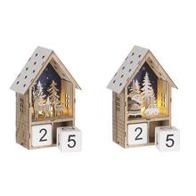 DOMČEK ADVENT S KOCKAMI  BAT LED MIX FARBA - FLORASYSTEM