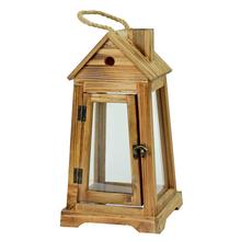 393FL/S LAMPÁŠ DREVO HNEDÁ S 16,5x15,5x36CM - Lucerny dřevo/kov | FLORASYSTEM